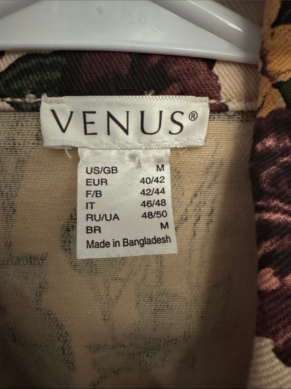VENUS Floral Button Jacket in Cream, Mustard & Burgundy - Picture 2 of 5